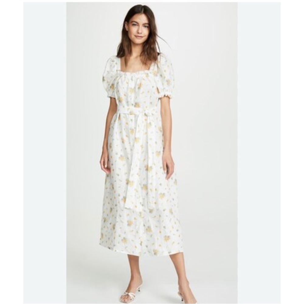 The Sleeper Brigitte Linen Maxi Dress in Mimosa. XS. EUC - Picture 4 of 11